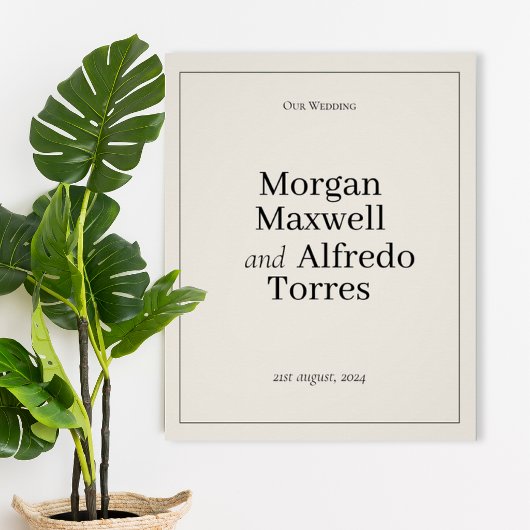 Elegant Minimalist Wedding Poster ポスター