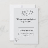 Elegant Minimalist Wedding RSVP Card (正面)