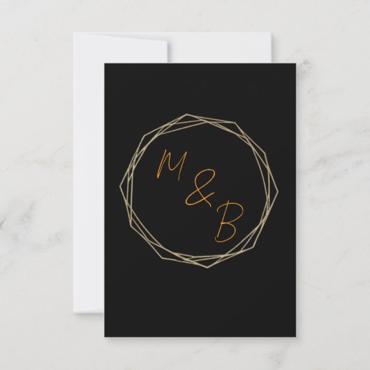 Elegant Minimalist Wedding RSVP Card (裏面)