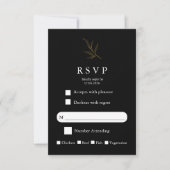 Elegant Minimalist Wedding RSVP Card Modern Simple (正面)