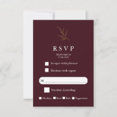 Elegant Minimalist Wedding RSVP Card Modern Simple (正面)
