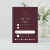Elegant Minimalist Wedding RSVP Card Modern Simple (スタンド正面)