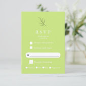 Elegant Minimalist Wedding RSVP Card Modern Simple (スタンド正面)