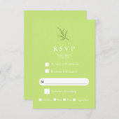 Elegant Minimalist Wedding RSVP Card Modern Simple (正面/裏面)
