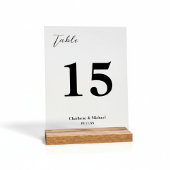 Elegant Minimalist Wedding Table Number アクリルサイン