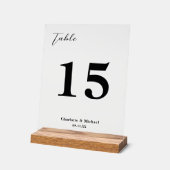 Elegant Minimalist Wedding Table Number アクリルサイン (傾斜)