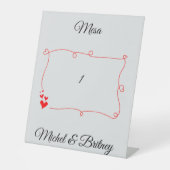 Elegant Minimalist Wedding Table Number 台座サイン (正面)