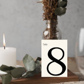 Elegant Minimalist Wedding Table Number Card テーブルナンバー