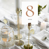 Elegant Minimalist Wedding Table Number Card テーブルナンバー