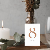 Elegant Minimalist Wedding Table Number Card テーブルナンバー