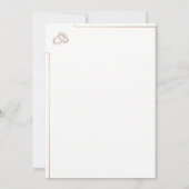 Elegant Minimalist Wedding Template with Rings 招待状 (裏面)