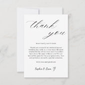 Elegant Minimalist Wedding Thank You Card サンキューカード (正面)