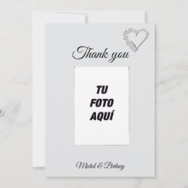 Elegant Minimalist Wedding Thank You Card サンキューカード