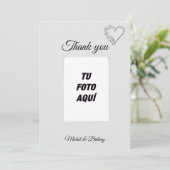 Elegant Minimalist Wedding Thank You Card サンキューカード (スタンド正面)