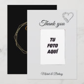 Elegant Minimalist Wedding Thank You Card サンキューカード (正面/裏面)