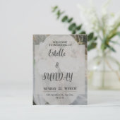 Elegant Minimalist Wedding Welcome Sign サンキューカード (スタンド正面)