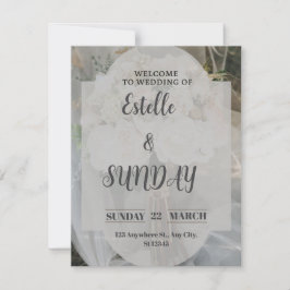Elegant Minimalist Wedding Welcome Sign サンキューカード
