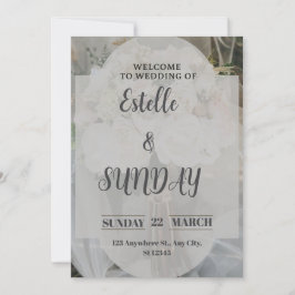 Elegant Minimalist Wedding Welcome Sign サンキューカード