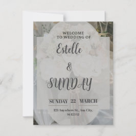 Elegant Minimalist Wedding Welcome Sign シーズンカード