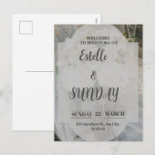 Elegant Minimalist Wedding Welcome Sign シーズンポストカード (正面/裏面)