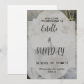 Elegant Minimalist Wedding Welcome Sign セーブザデート (正面/裏面)