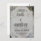 Elegant Minimalist Wedding Welcome Sign ポストカード (正面/裏面)