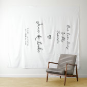 Elegant Minimalist Wedding Welcome Sign - Tapestry タペストリー (インサイチュ(横))