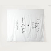 Elegant Minimalist Wedding Welcome Sign - Tapestry タペストリー (正面(横))