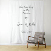 Elegant Minimalist Wedding Welcome Sign - Tapestry タペストリー (インサイチュ)