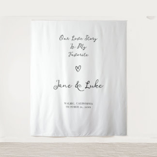 Elegant Minimalist Wedding Welcome Sign - Tapestry タペストリー