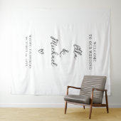 Elegant Minimalist Wedding Welcome Sign - Tapestry タペストリー (インサイチュ(横))