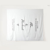 Elegant Minimalist Wedding Welcome Sign - Tapestry タペストリー (正面(横))