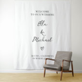Elegant Minimalist Wedding Welcome Sign - Tapestry タペストリー (インサイチュ)