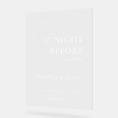 Elegant Minimalist WELCOME Rehearsal Dinner アクリルサイン (傾斜)