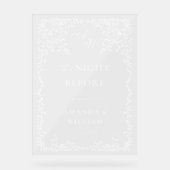 Elegant Minimalist WELCOME Rehearsal Dinner アクリルサイン (正面)