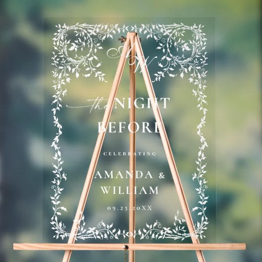 Elegant Minimalist WELCOME Rehearsal Dinner アクリルサイン (ニュートラル)