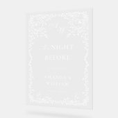 Elegant Minimalist WELCOME Rehearsal Dinner アクリルサイン (傾斜)