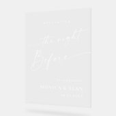 Elegant Minimalist WELCOME Rehearsal Dinner アクリルサイン (傾斜)