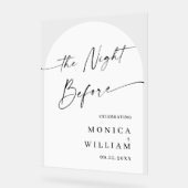 Elegant Minimalist WELCOME Rehearsal Dinner アクリルサイン (傾斜)