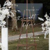 Elegant Minimalist WELCOME Rehearsal Dinner アクリルサイン