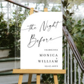 Elegant Minimalist WELCOME Rehearsal Dinner アクリルサイン