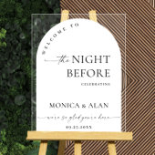 Elegant Minimalist WELCOME Rehearsal Dinner アクリルサイン