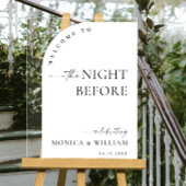 Elegant Minimalist WELCOME Rehearsal Dinner アクリルサイン