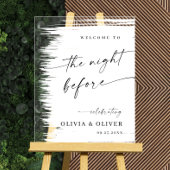 Elegant Minimalist WELCOME Rehearsal Dinner アクリルサイン