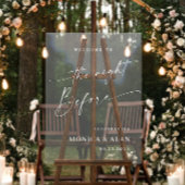 Elegant Minimalist WELCOME Rehearsal Dinner アクリルサイン