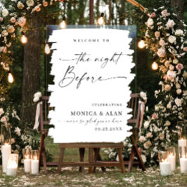 Elegant Minimalist WELCOME Rehearsal Dinner アクリルサイン