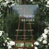 Elegant Minimalist WELCOME Rehearsal Dinner アクリルサイン