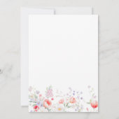 Elegant minimalist wildflower floral wedding 招待状 (裏面)