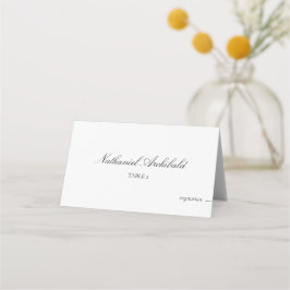 Elegant & Minimalist with Meal Choice Wedding プレイスカード