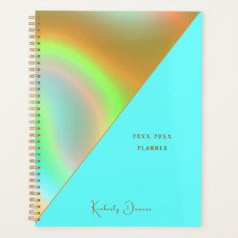 Elegant Mint Gold Holographic プランナー手帳